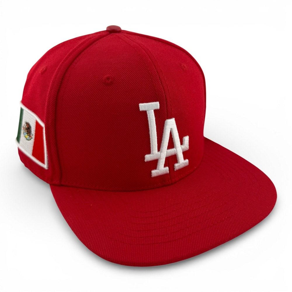 Pro Standard Los Angeles Dodgers MLB Mexico Flag Logo Red Adjustable Snapback
